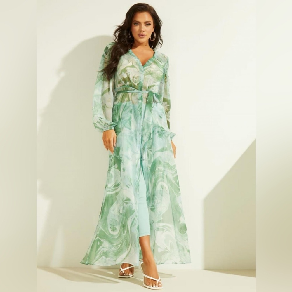 Guess Sheer Maxi Dress. Size Small.